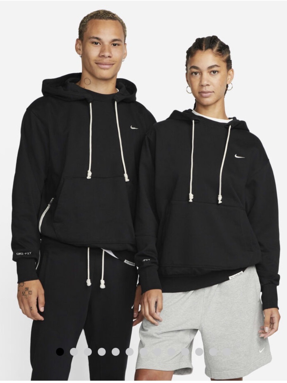 Nike Standard Issue Dri-Fit Black Pullover Hoodie - Unisex M